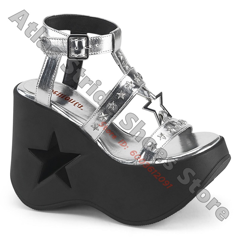 Women'S Shoes Vegan - Stivaletti con Zeppa e Dettagli a