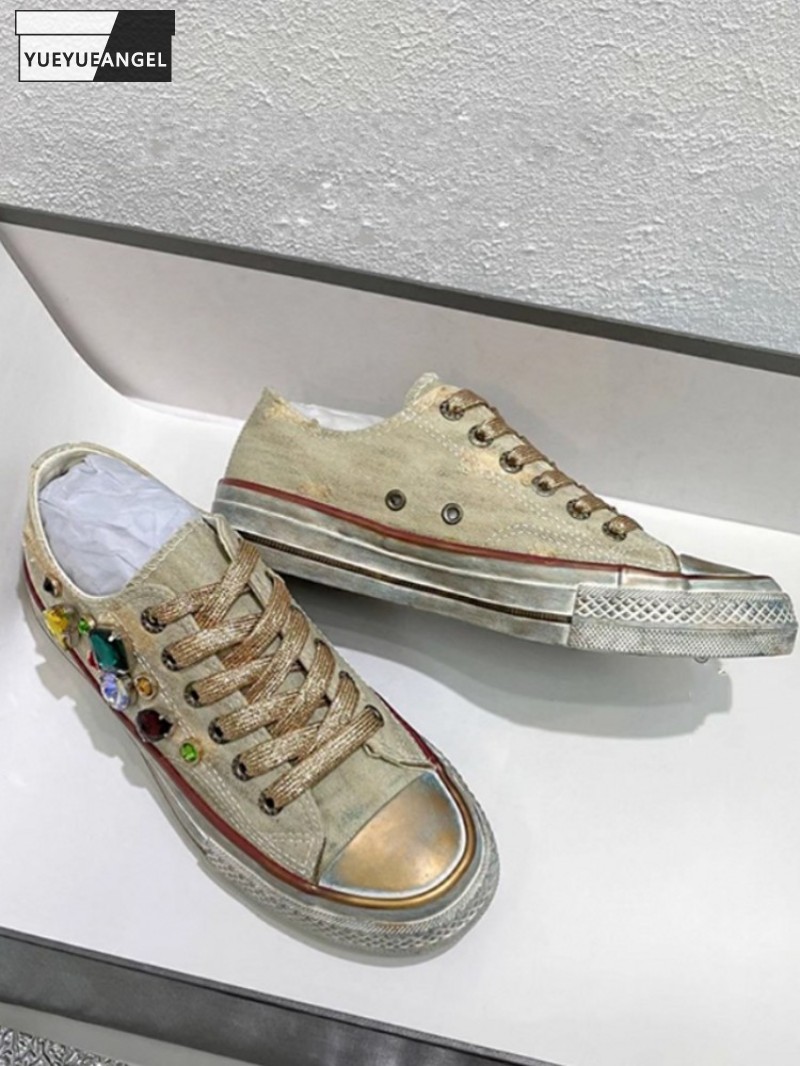 Women Shoes Joggers - Scarpe da donna vintage con lacci