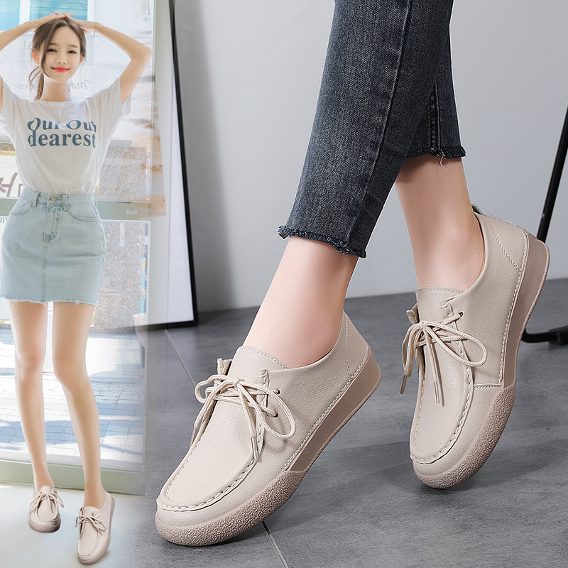 Women Shoes Loafers - Scarpe da donna basse, modello retrò,