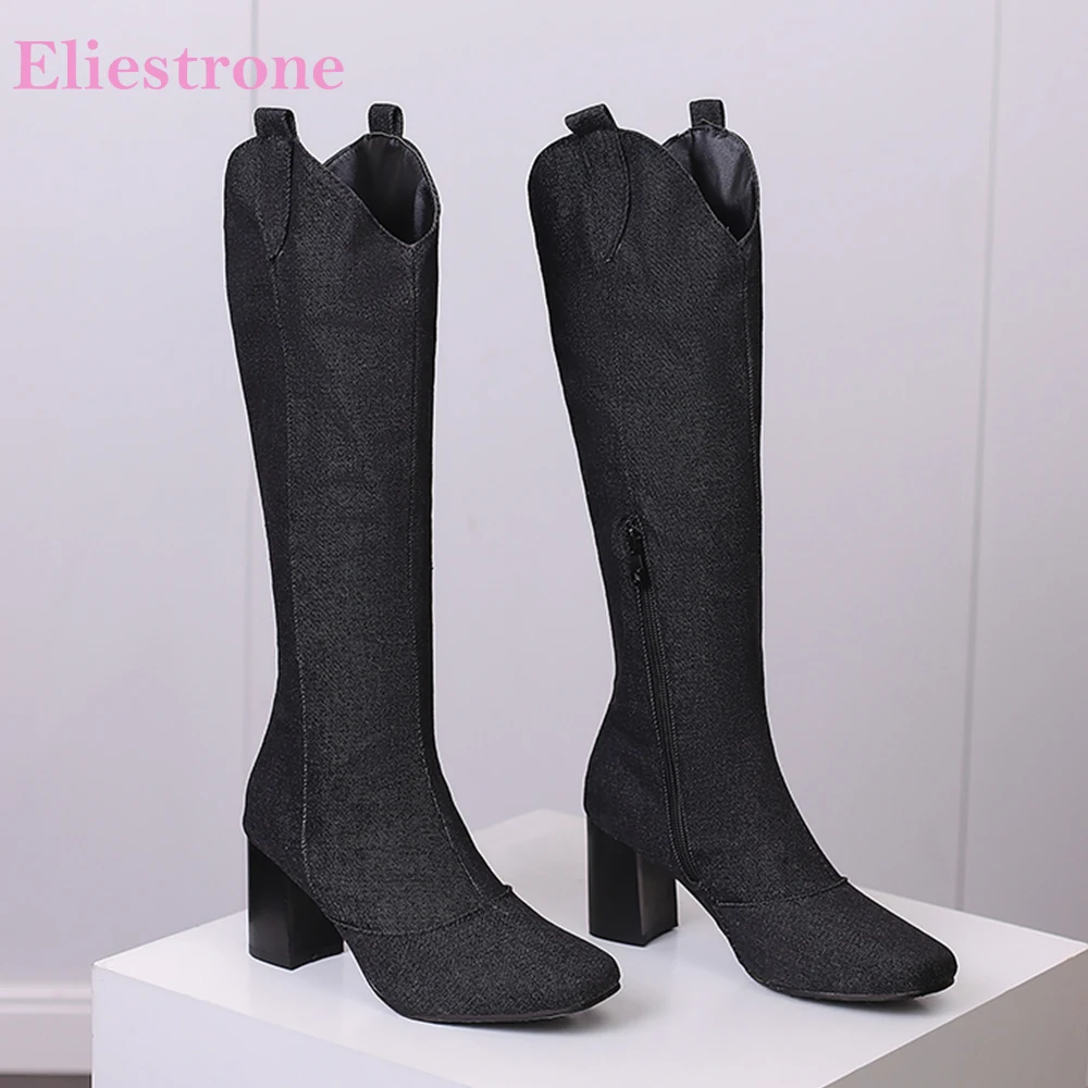 Women'S Shoes Size 12 - Nuovo inverno nero blu donna stivali