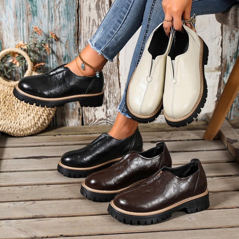 Women Shoes Loafers - Scarpe da Donna in Stile Britannico