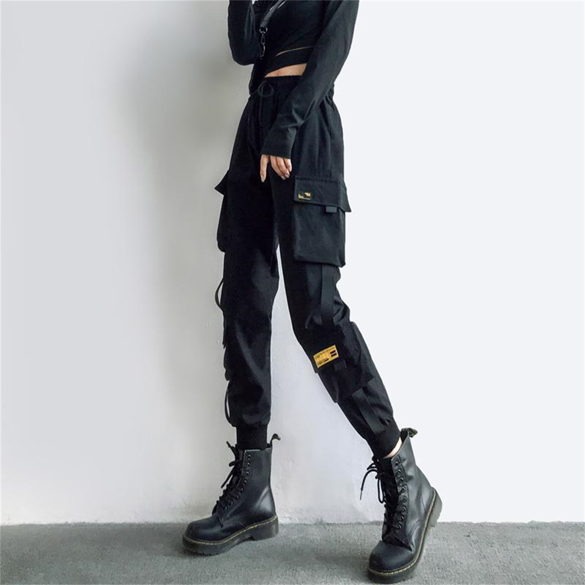 Women Shoes Joggers - Pantaloni Cargo neri da donna pantaloni