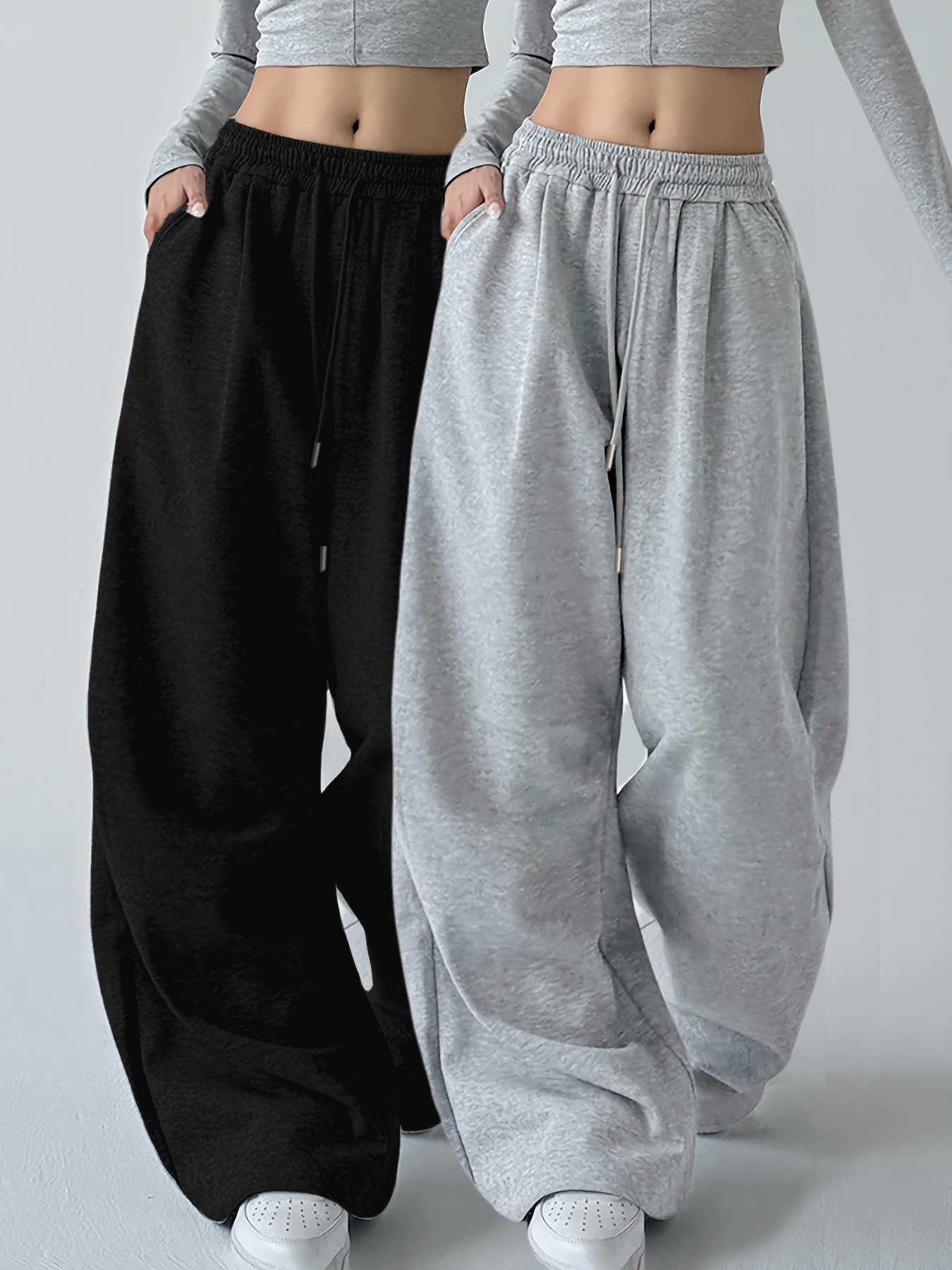 Women Shoes Joggers - Pantaloni Sportivi Y2K Harajuku a Gamba