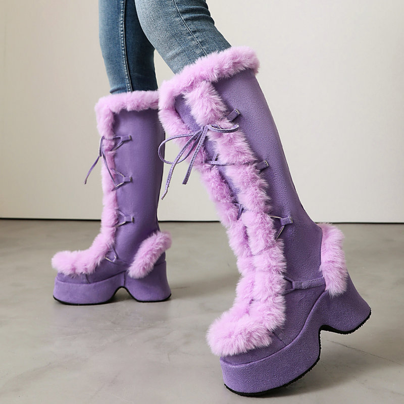 Stivali con plateau in pellicc - Women'S Shoes Chelsea recensione e prezzo