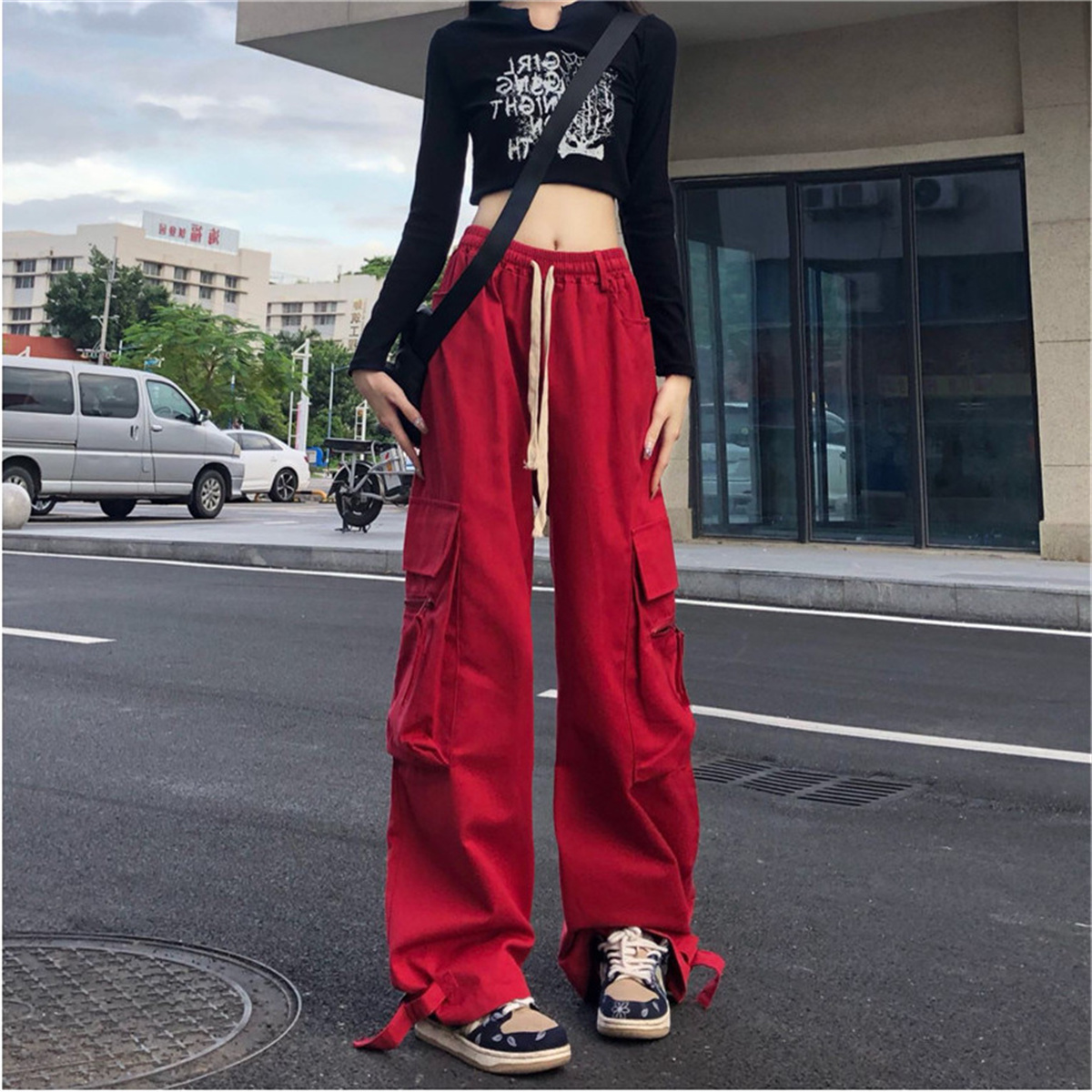 Pantaloni cargo rossi Pantalon - Women Shoes Joggers recensione e prezzo