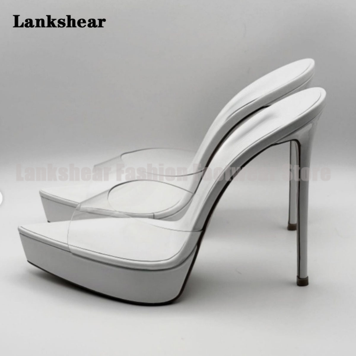 Ciabatte con plateau in PVC tr - Platform Mule Heel recensione e prezzo