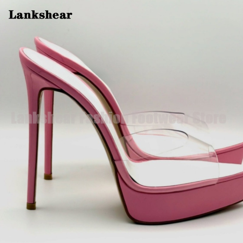 Ciabatte con plateau in PVC tr - Platform Mule Heel recensione e prezzo